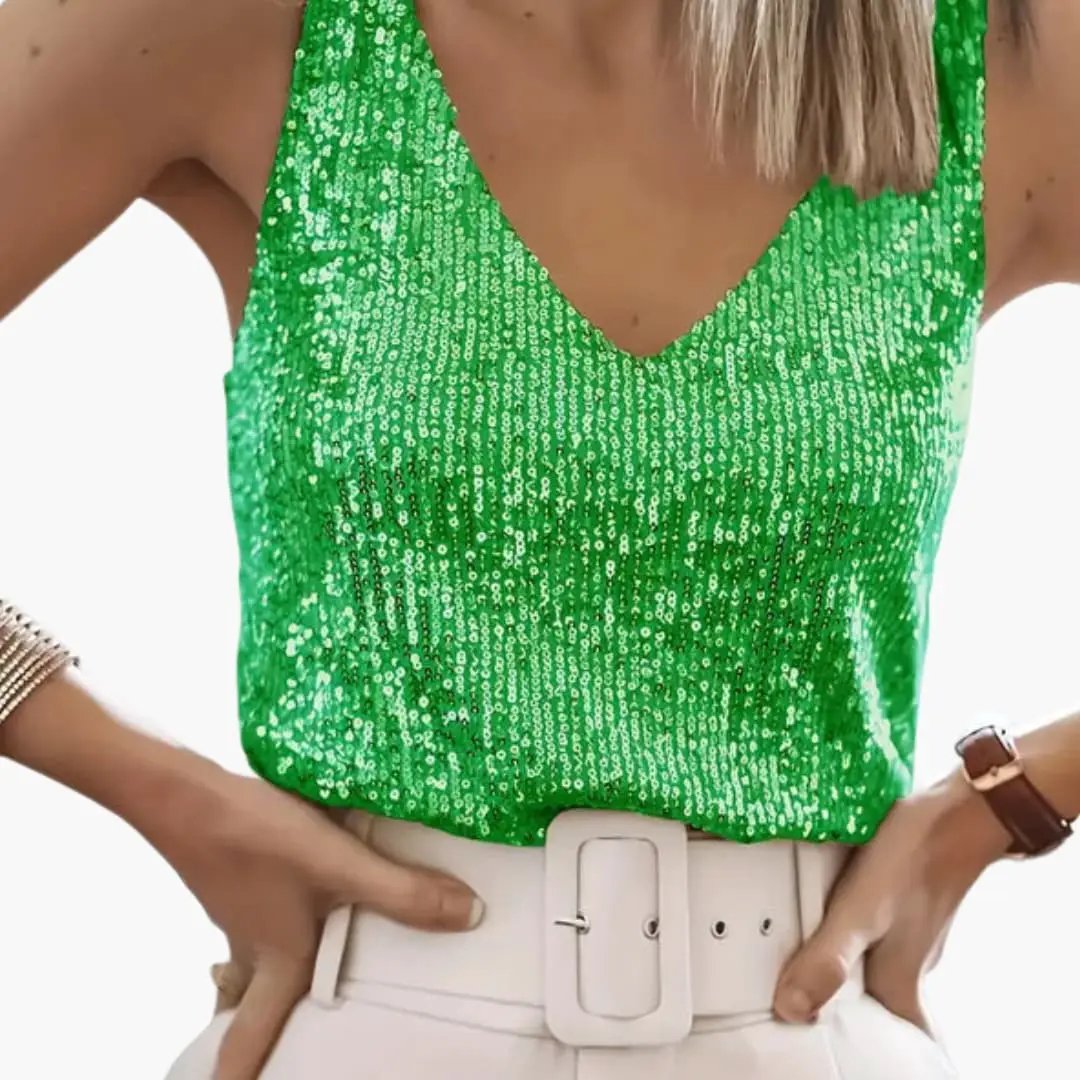 Lauriane | Débardeur à Sequins Col V