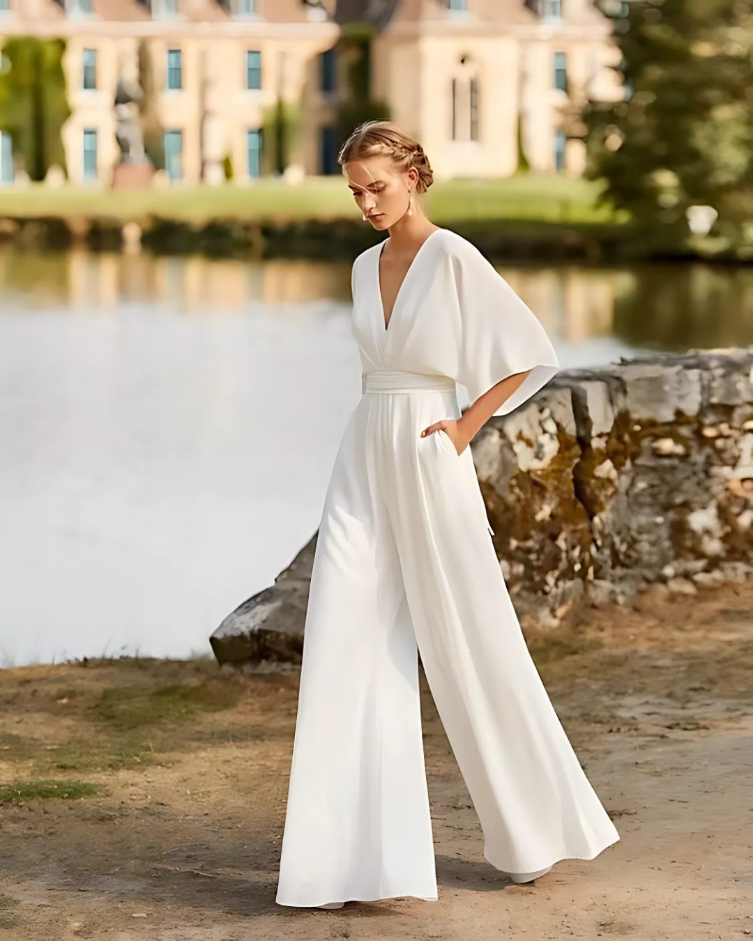 Ariane | Combinaison Large Chic Sans Manches