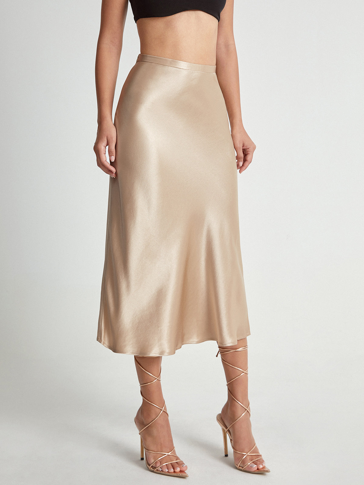 Ysaline | Jupe Midi Taille Haute Élégante