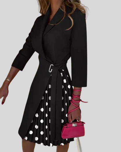 Ségolène | Robe Midi Plissée Asymétrique