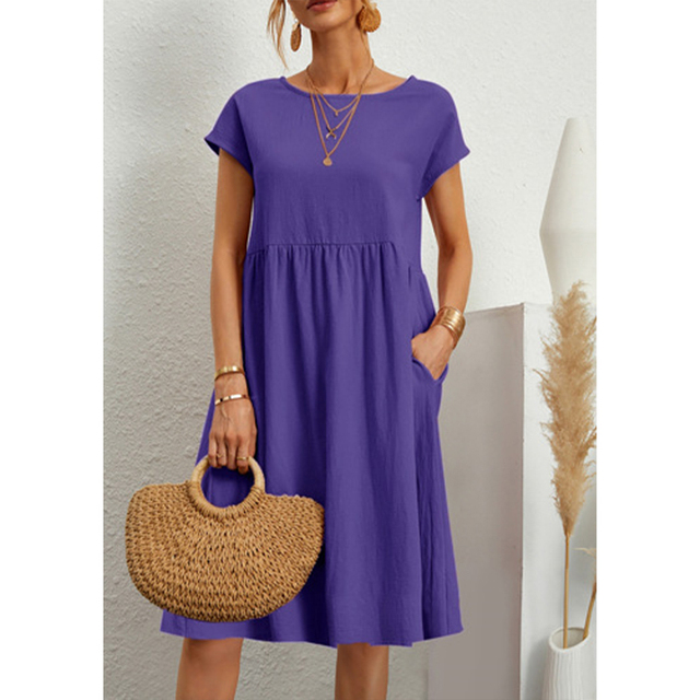 Léna | Robe d’été femme midi fluide avec poches