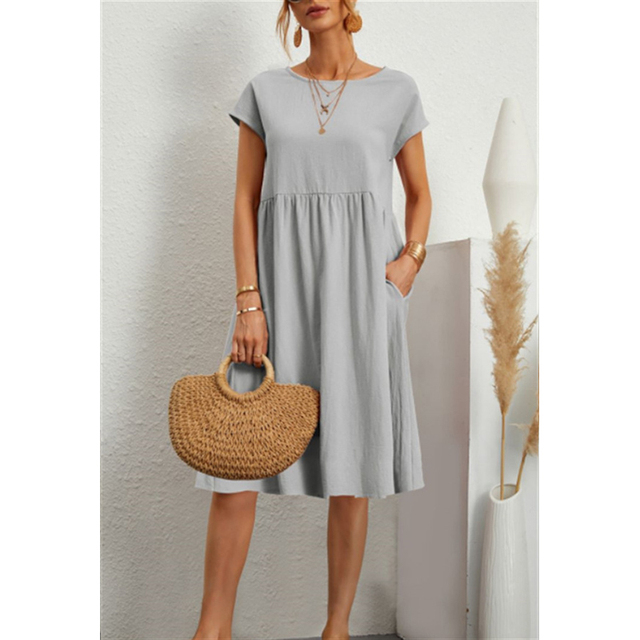 Léna | Robe d’été femme midi fluide avec poches