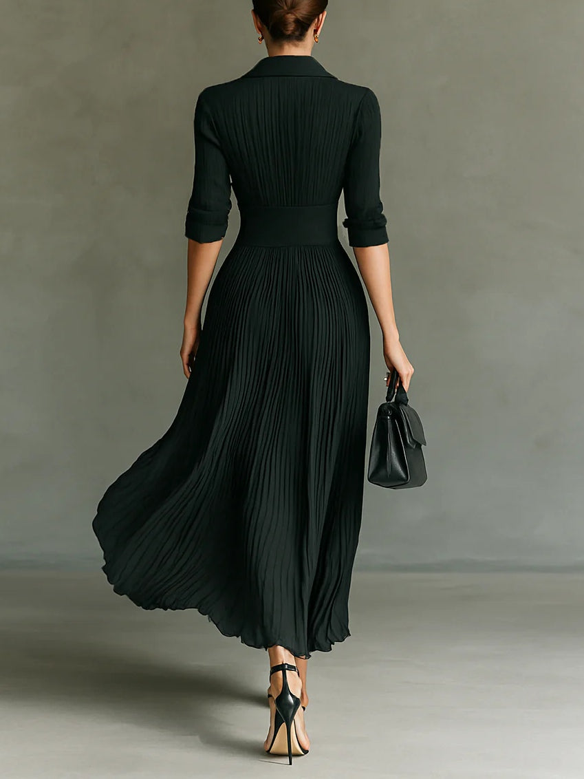 Solange | Robe Longue Chic Taille Ajustée pour Soirée Élégante