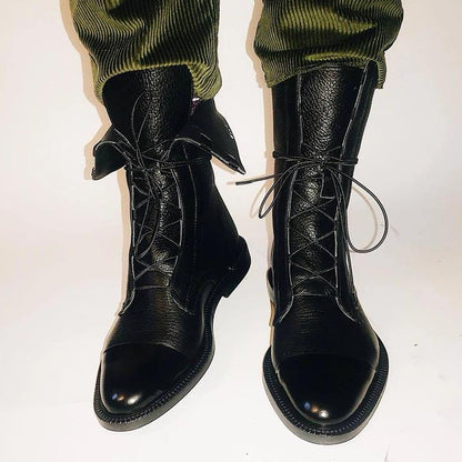 Bottines femme lacées à petit talon