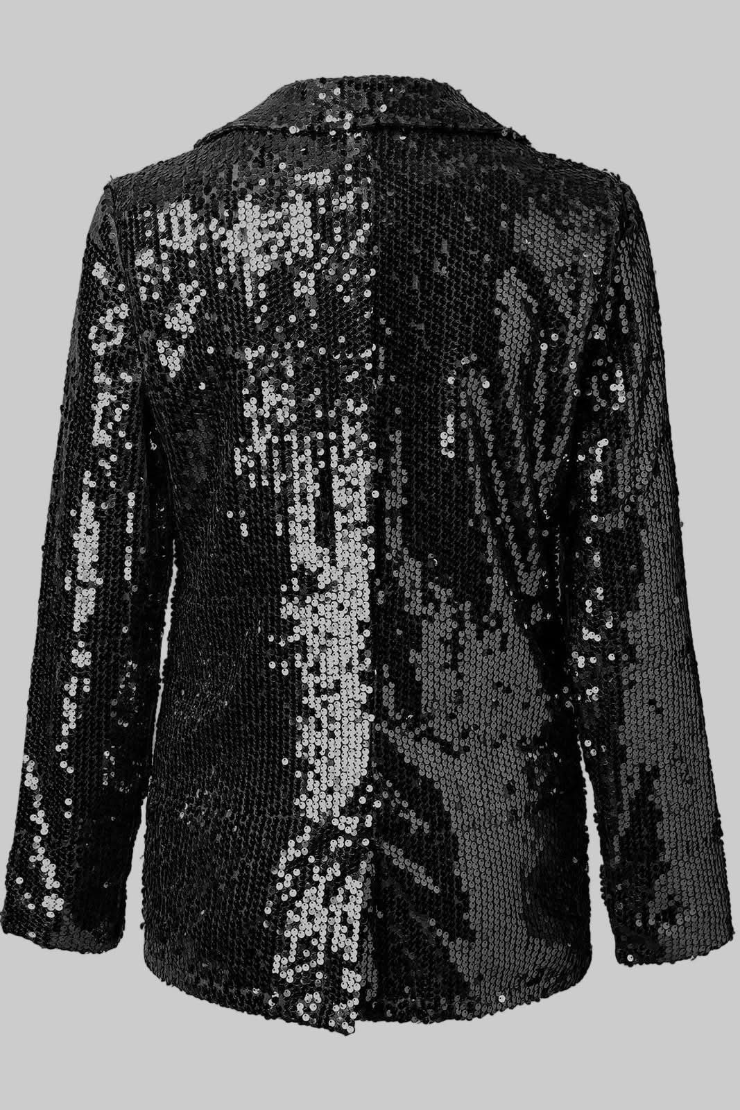 Blazer pailleté femme boutonné sur le devant