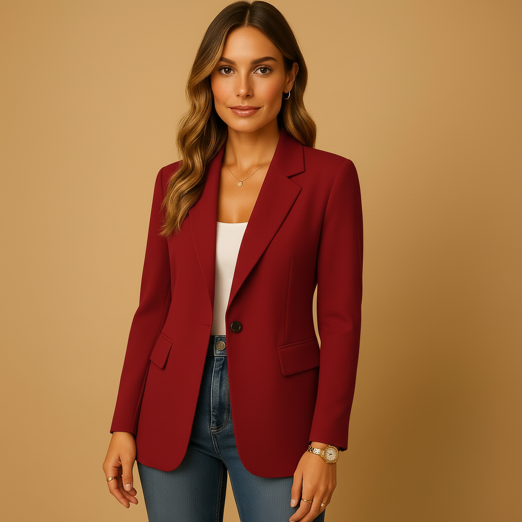 Blazer femme extensible à coupe ajustée