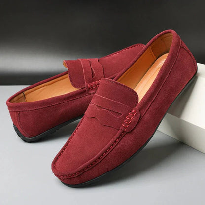 Mocassins effet daim à doublure rembourrée