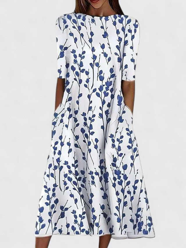 Ophélie | Robe midi femme fleurie pour l’été