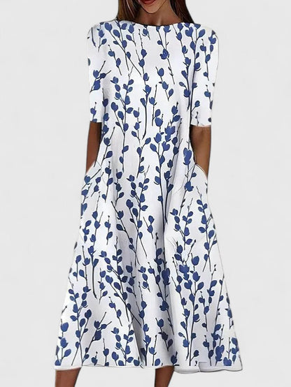 Ophélie | Robe midi femme fleurie pour l’été