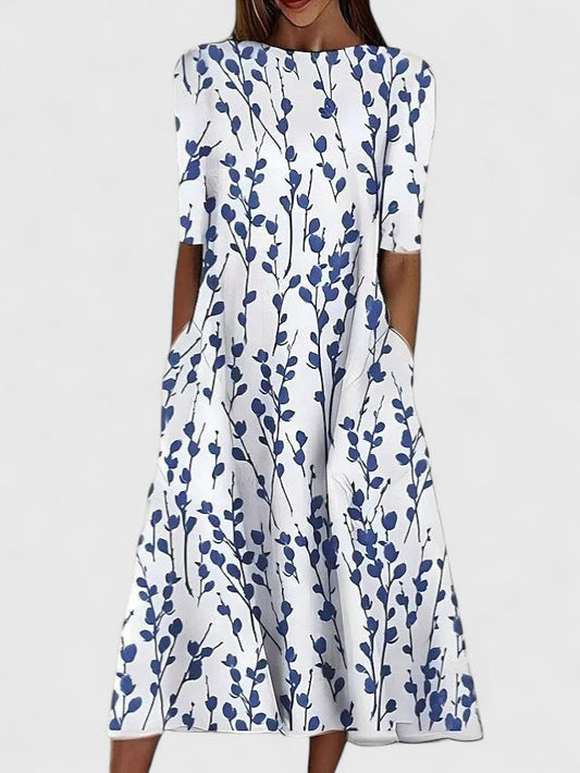 Ophélie | Robe midi femme fleurie pour l’été