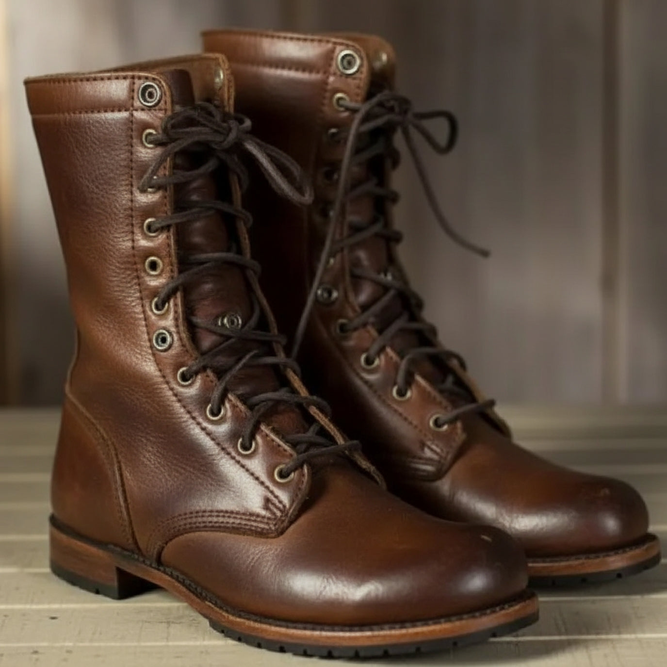 Zélina | Bottes Mi-Mollet Lacées Talon Carré