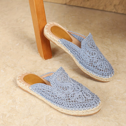 Mocassins à bride en bleu, vue de face