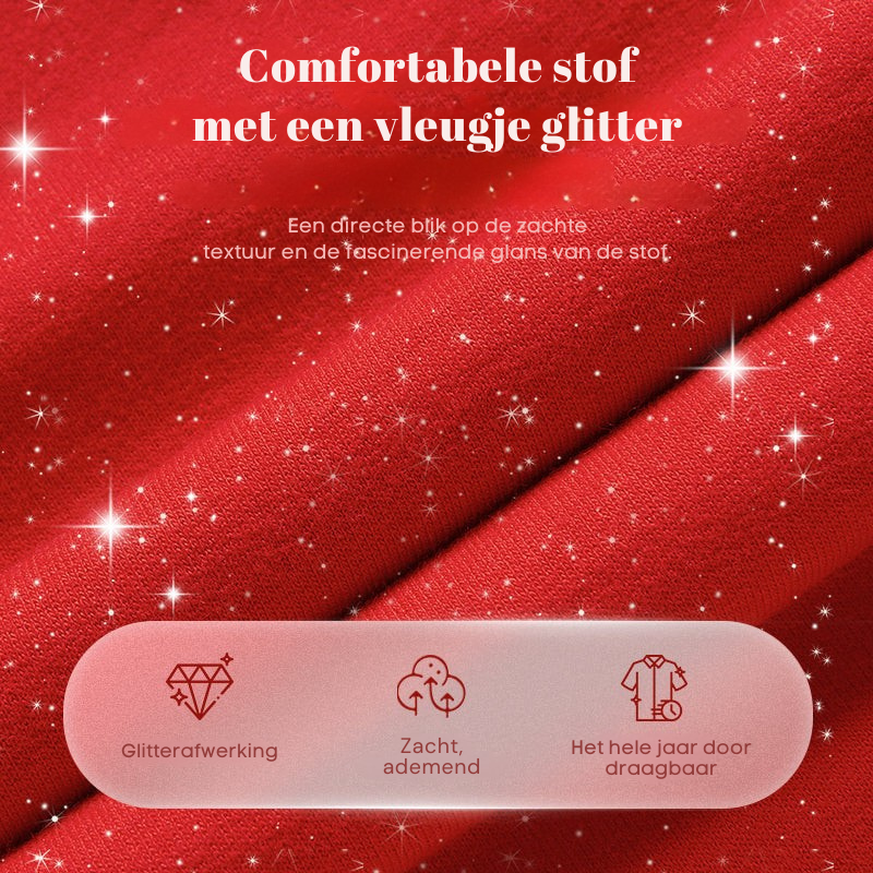 Détail du haut pailleté de l'ensemble