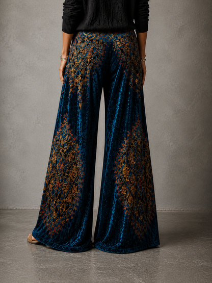 Détail de la taille haute du pantalon large