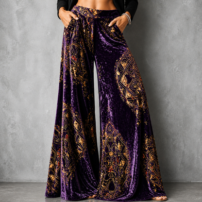 Pantalon large fluide, détail de l'ourlet