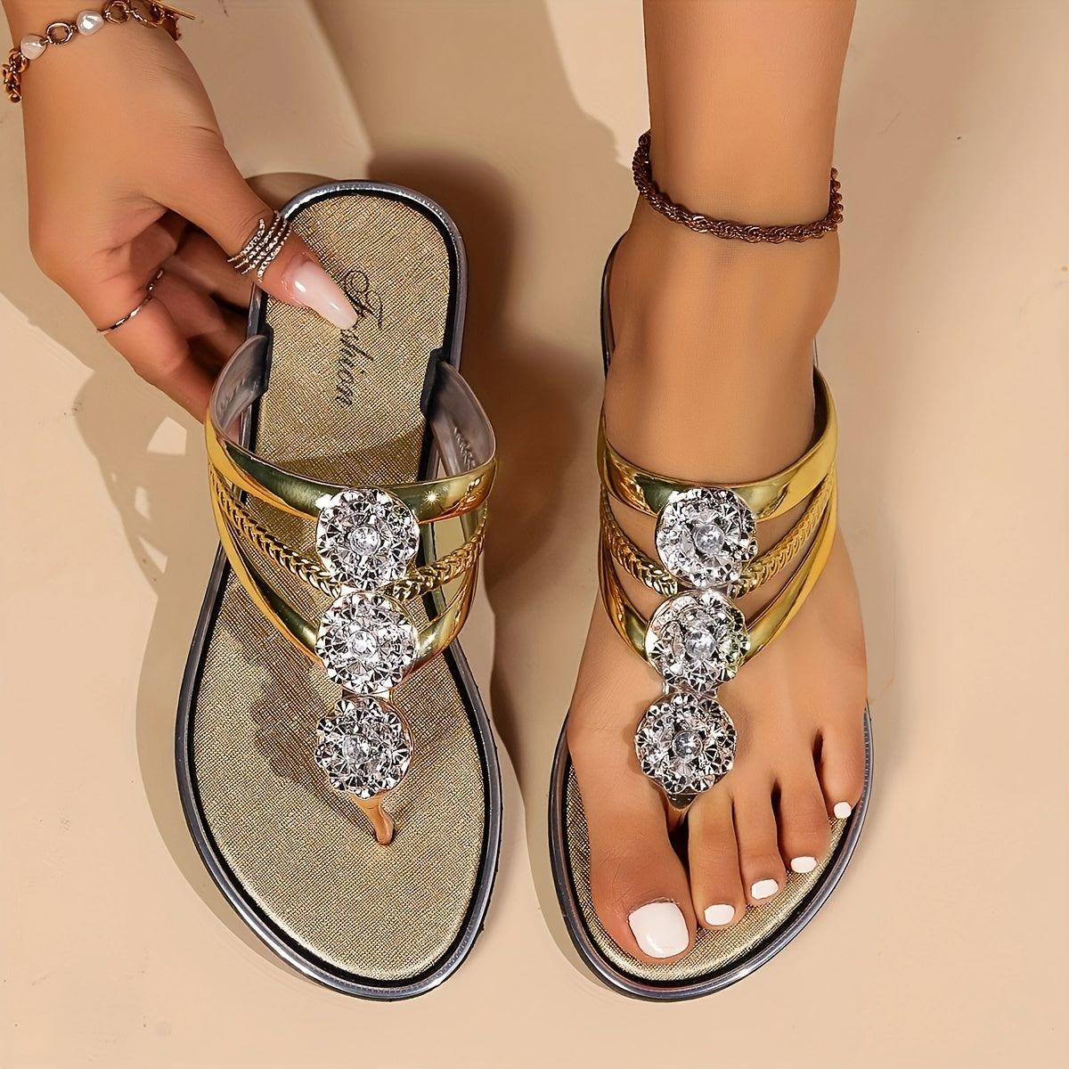 Albine | Sandales Bijoux à Enfiler pour Soirée d’Été