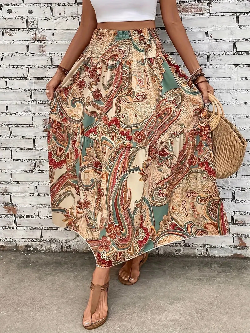 Isabelle | Jupe Maxi en Chiffon à Imprimé Floral