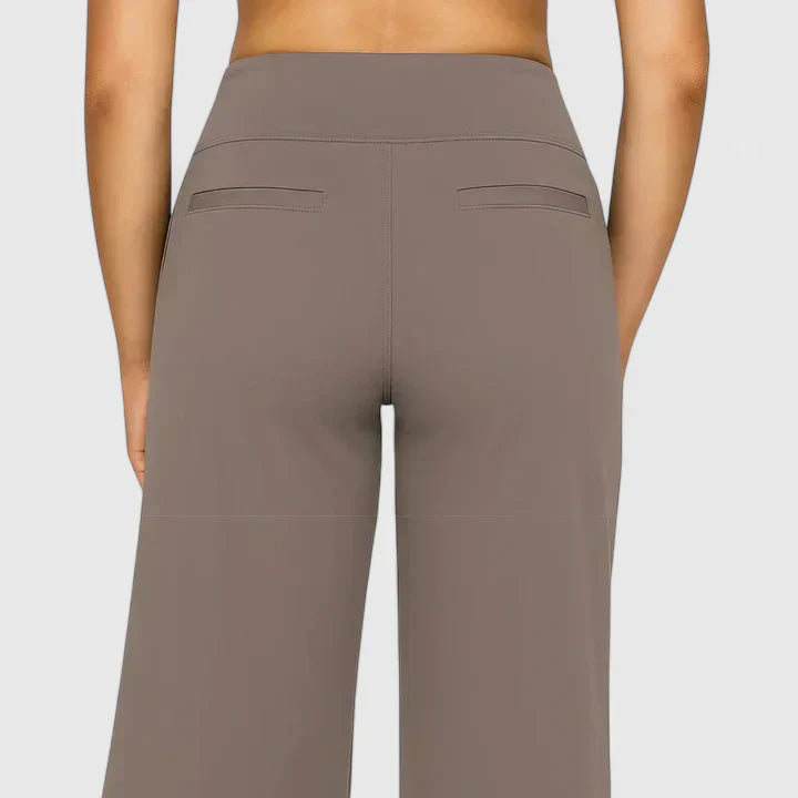 Amélie | Pantalon Droit Taille Élastique pour Quotidien