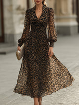 Mila | Robe Longue Imprimé Léopard