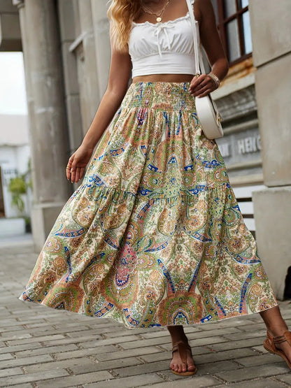Isabelle | Jupe Maxi en Chiffon à Imprimé Floral