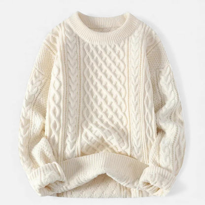 Lysandre | Pull Maille Torsadée Col Rond