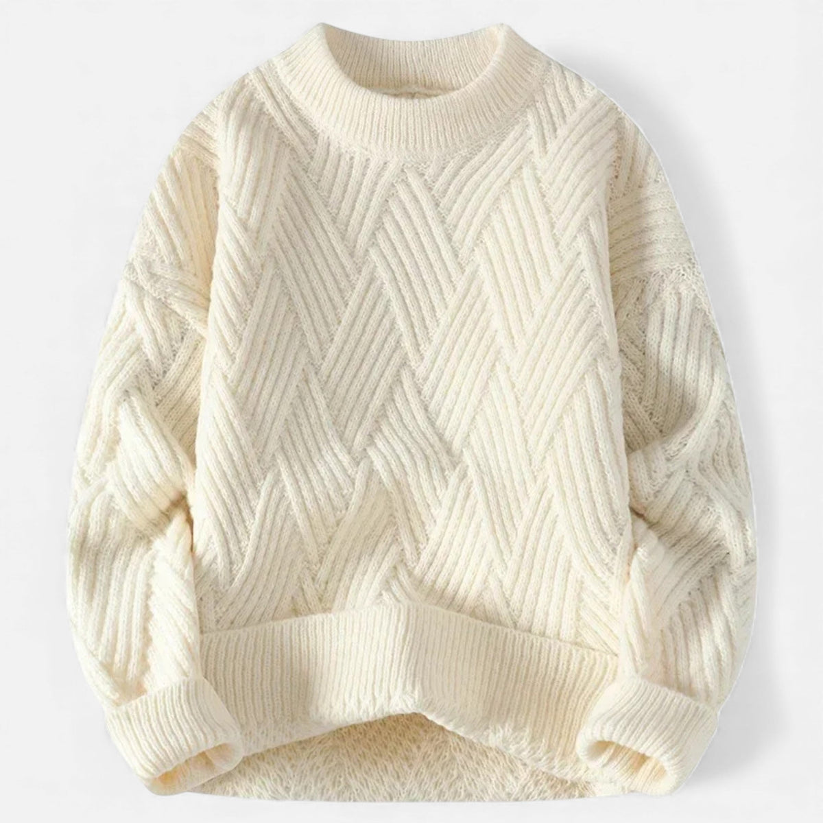 Lysandre | Pull Maille Torsadée Col Rond