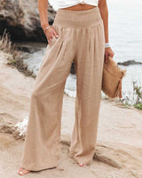 Suzanne | Pantalon de Plage Fluide Jambe Large