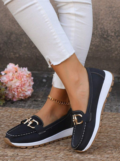 Détail de la tige souple du mocassin