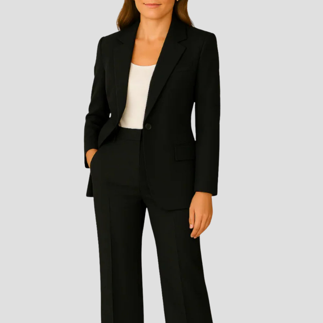 Ensemble tailleur femme blazer et pantalon assortis