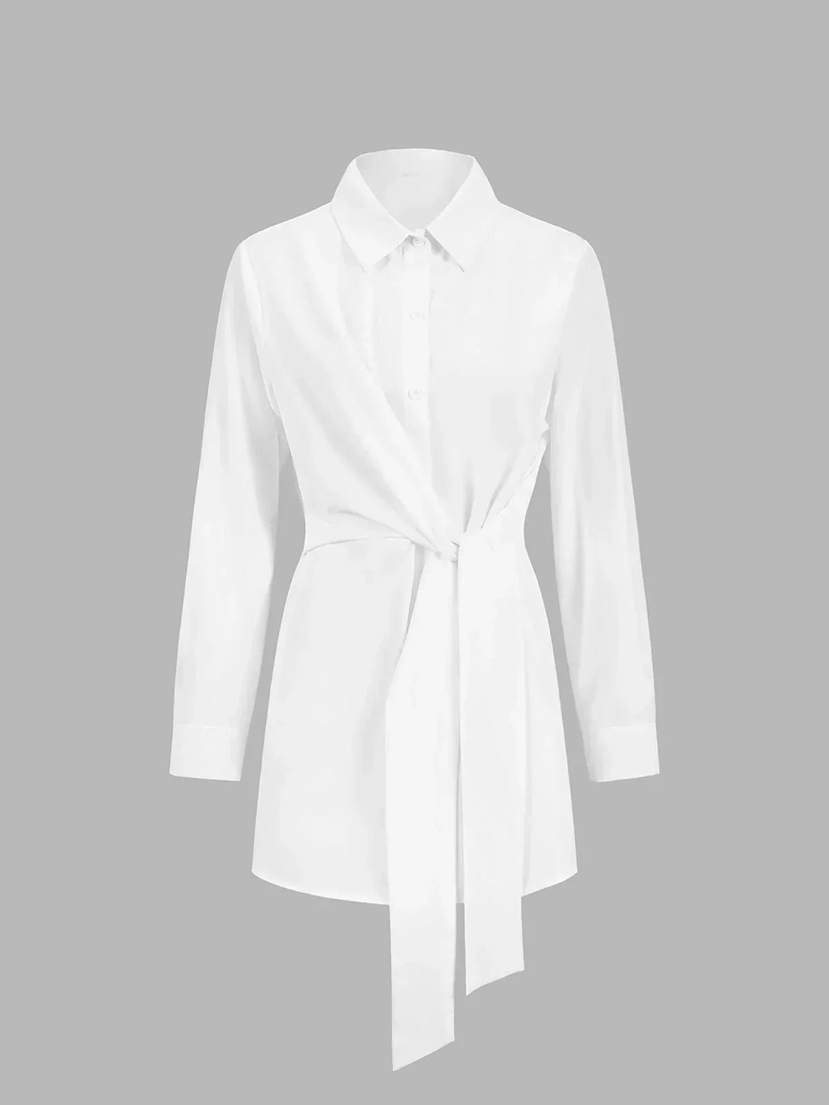 Gwenaëlle | Chemise Oversize à Ceinture Nouée