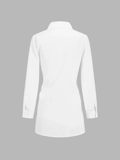Gwenaëlle | Chemise Oversize à Ceinture Nouée