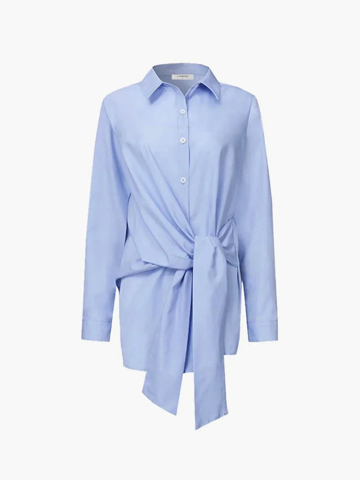 Gwenaëlle | Chemise Oversize à Ceinture Nouée