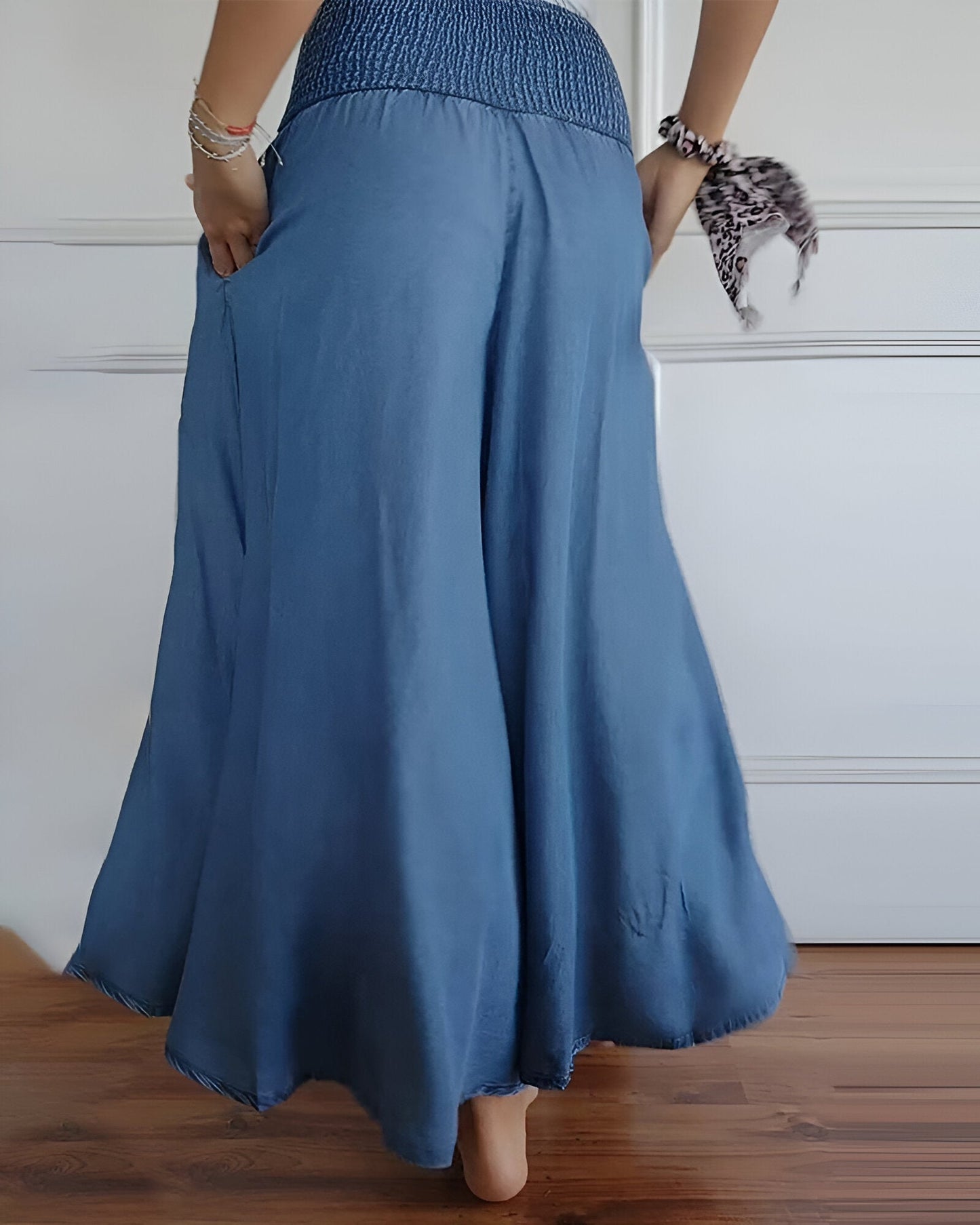 Madeleine | Pantalon Large à Taille Élastique