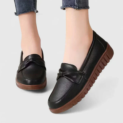 Mocassins femme souples à semelle coussinée, bout rond