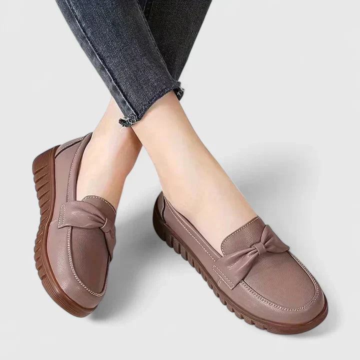 Mocassins souples à enfiler femme, sans talon