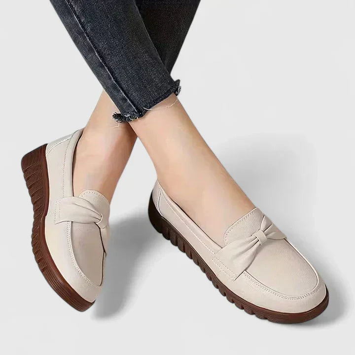 Mocassins femme bout rond, tige souple