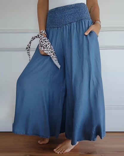 Madeleine | Pantalon Large à Taille Élastique