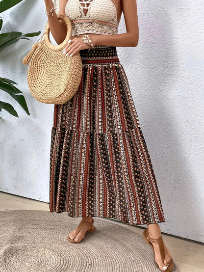 Isabelle | Jupe Maxi en Chiffon à Imprimé Floral