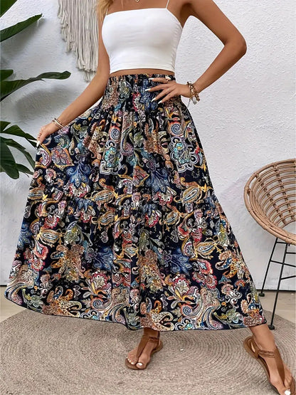 Isabelle | Jupe Maxi en Chiffon à Imprimé Floral