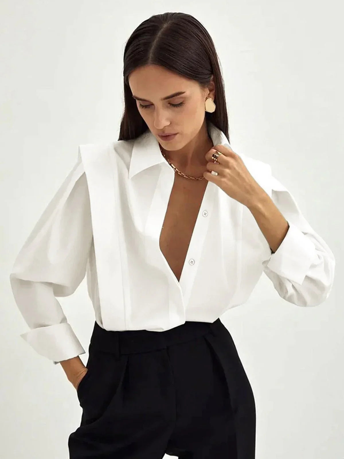 Irène | Chemise Coupe Carrée Boutonnée