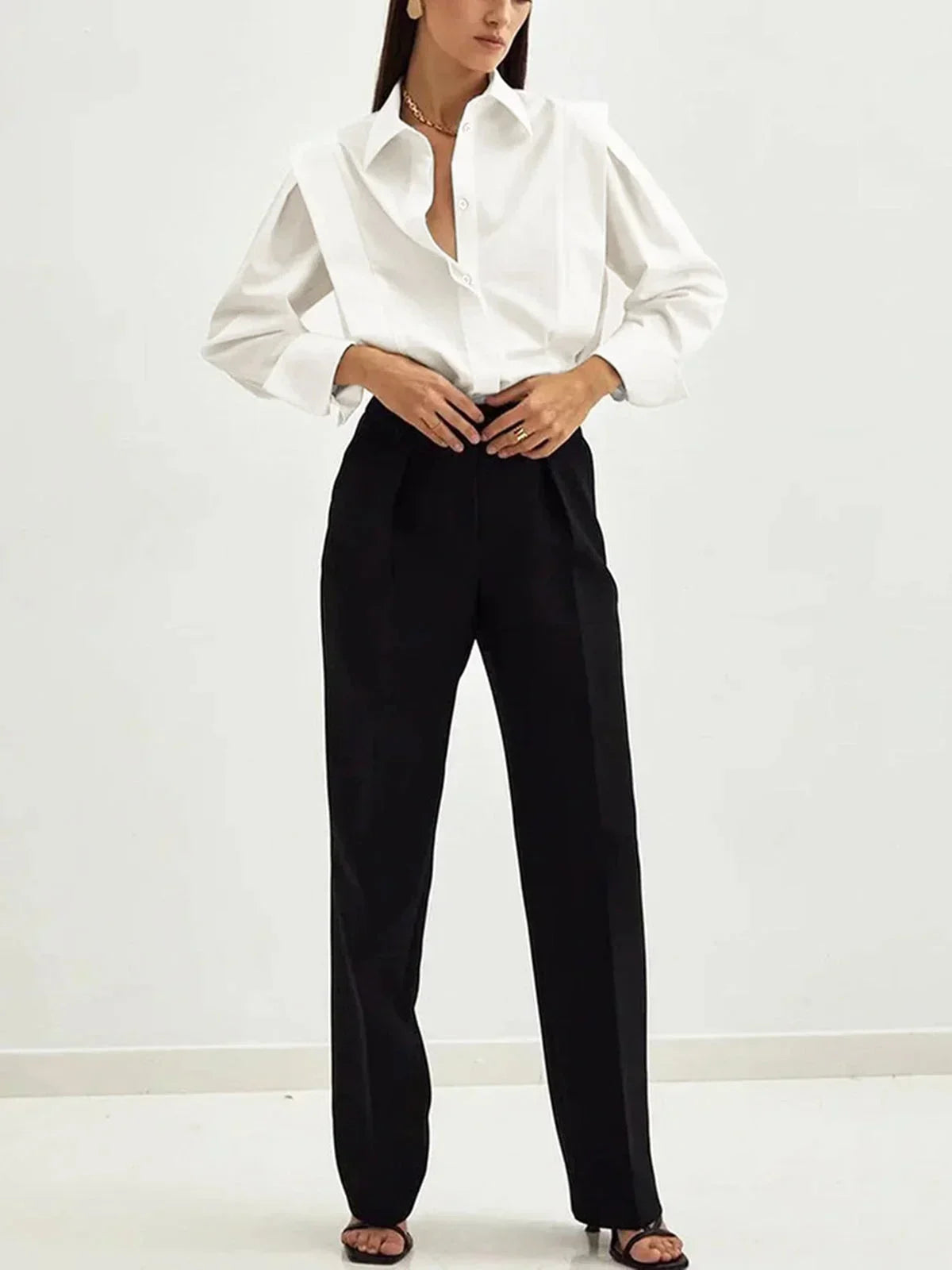 Bénédicte | Chemise Oversize Blanche Col V