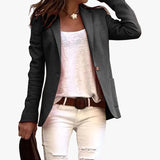Blazer femme col cranté à fermeture un bouton