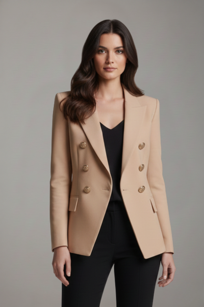 Blazer femme croisé à longueur genou
