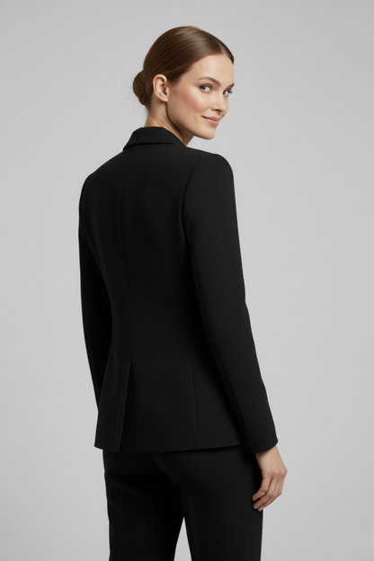 Blazer femme croisé à longueur genou