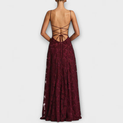 Coralie | Robe Longue de Cérémonie en Dentelle Florale