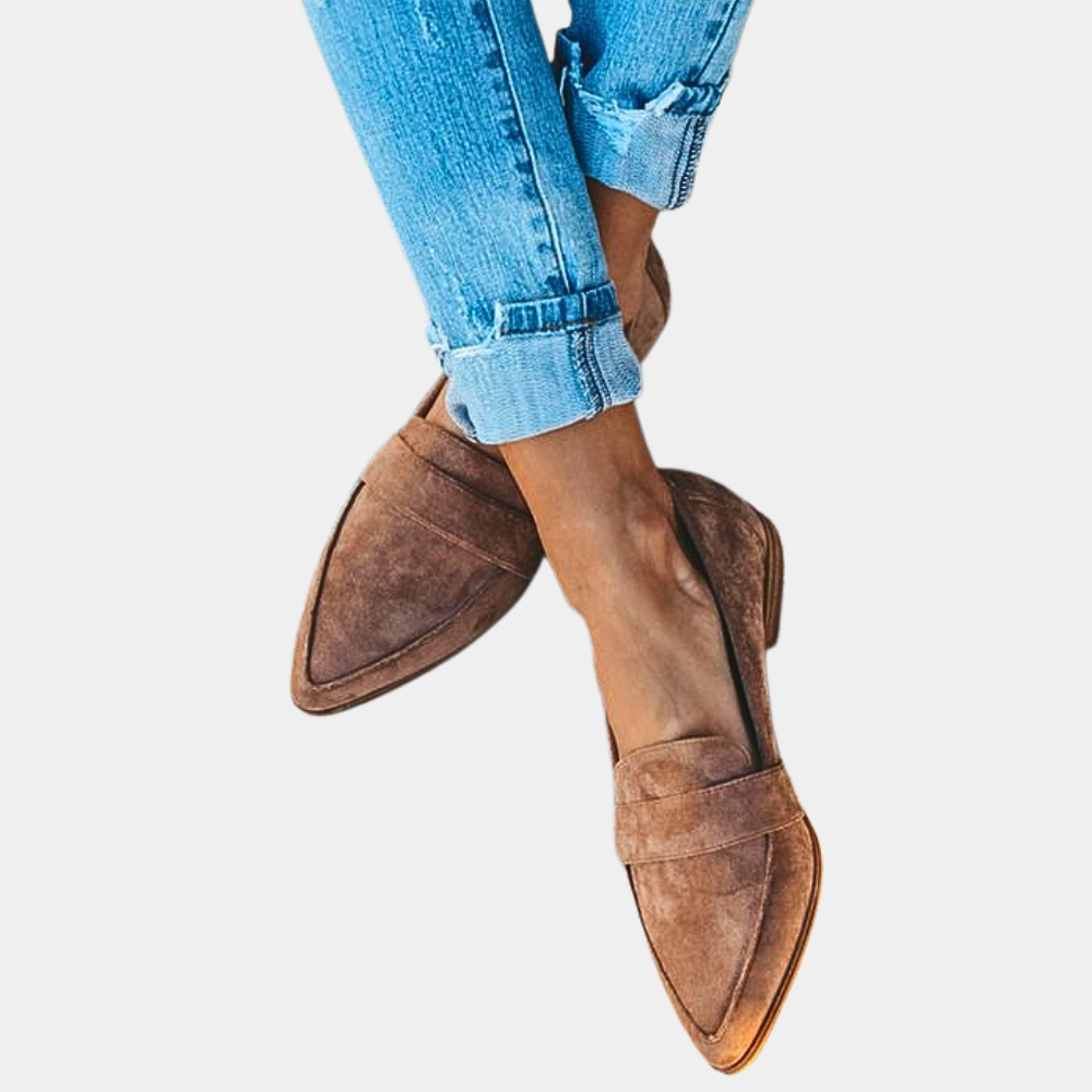 Mocassins femme plats en teintes neutres