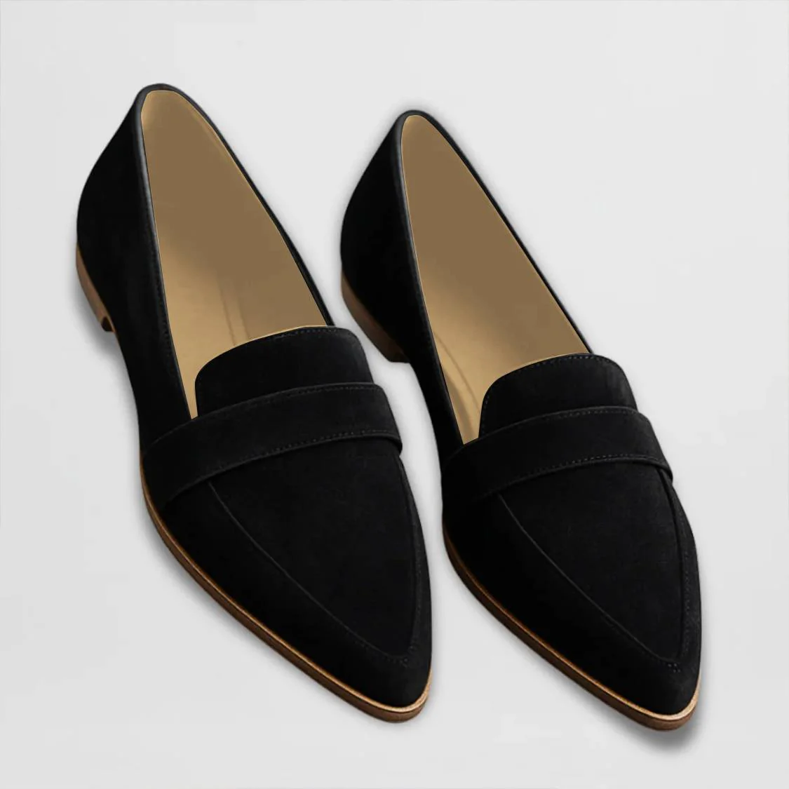 Mocassins à enfiler femme à bout effilé