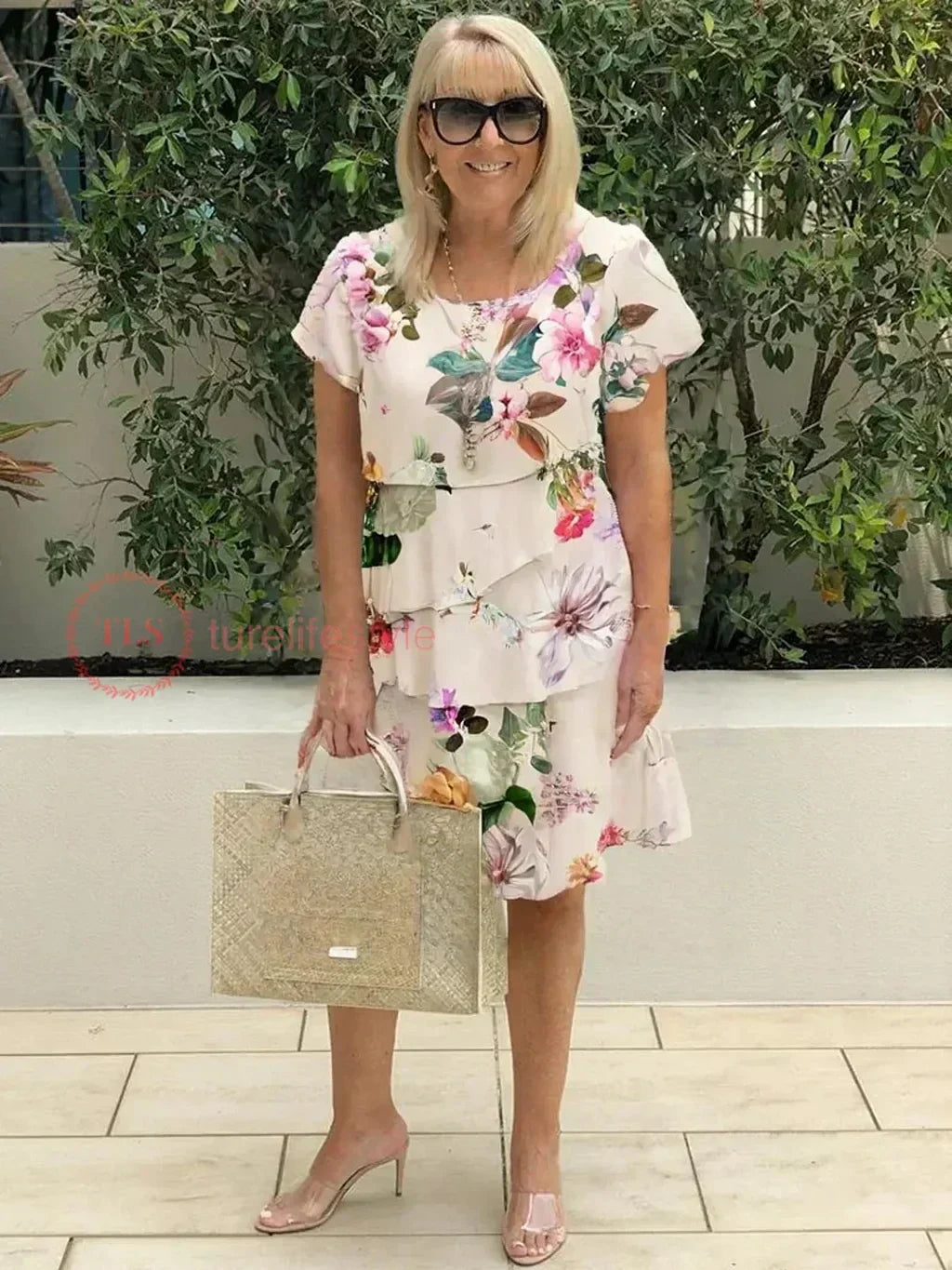Flavie | Robe Courte Florale à Volants