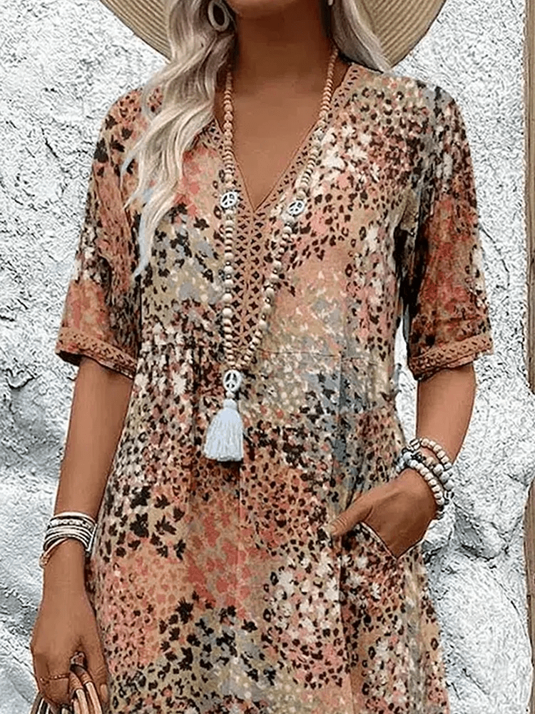Marina | Robe Midi Bohème d’Été Colorée