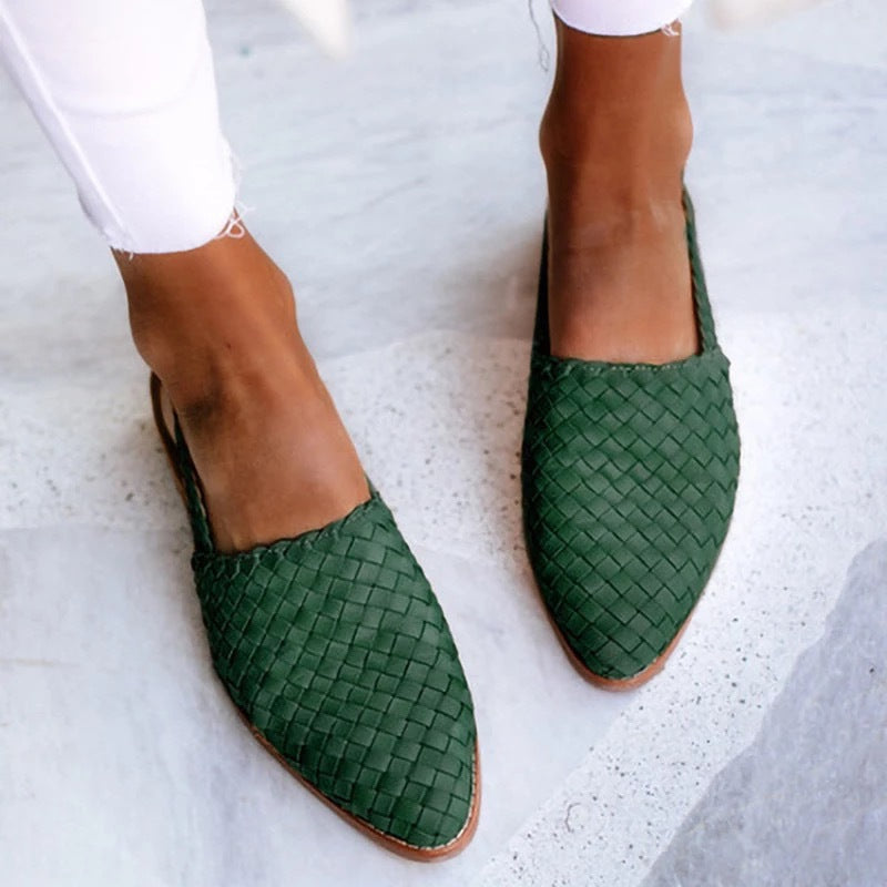 Patricia | Ballerines Ouvertes Tressées pour Femme